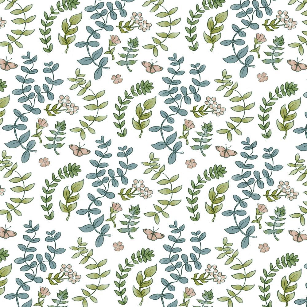 Leaf Pattern Totebag Throw pillow nature herb