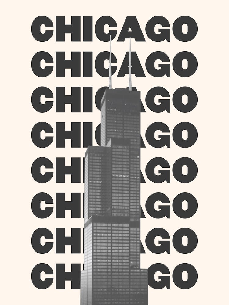 Chicago Tower Black & White