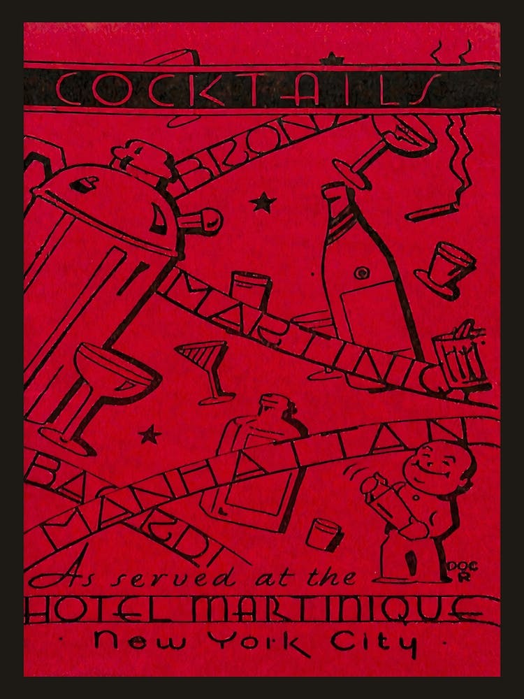 Hotel Martinique Cocktail Book