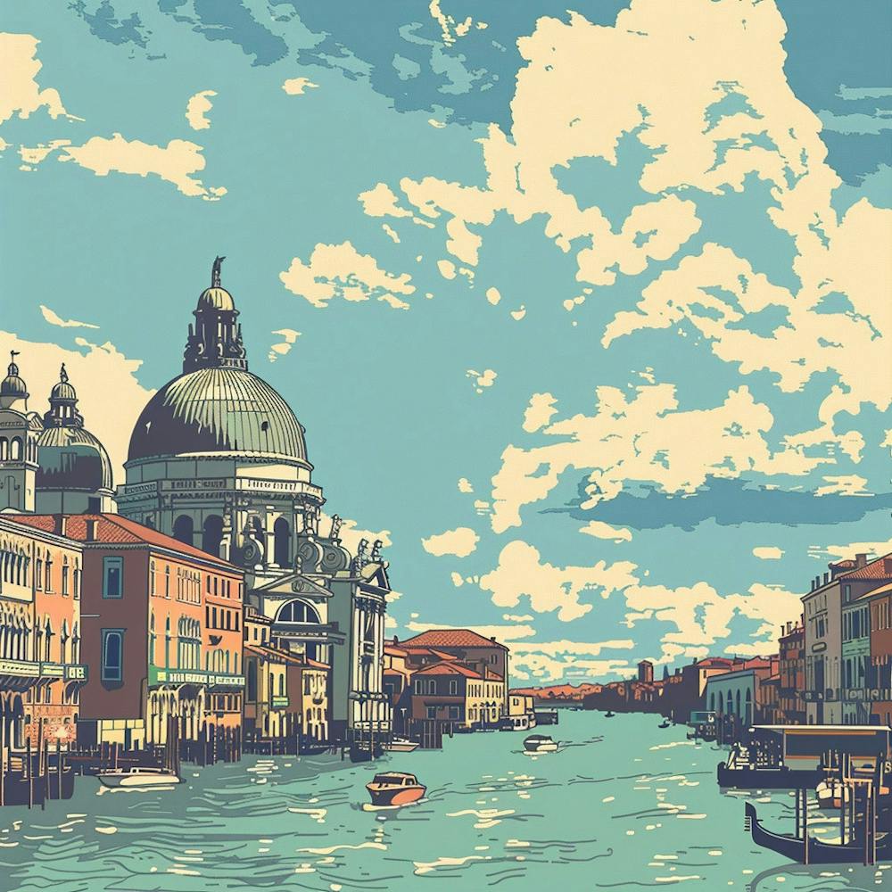 A Venice With Grand Canal Lofi Illustration 1720474664 4