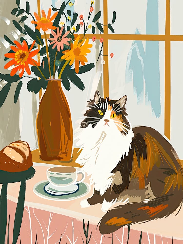 Tea Time With A Norwegian Forest Cat 4