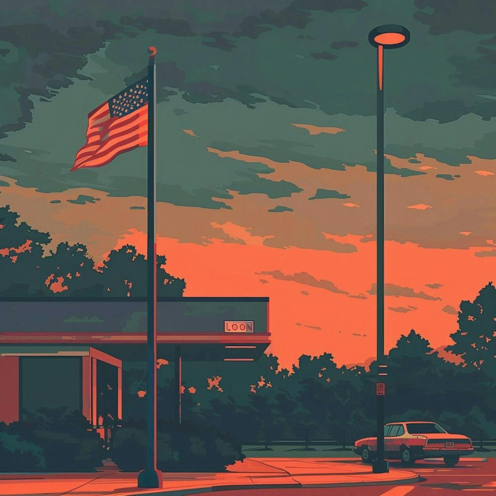 Sunset At The Diner