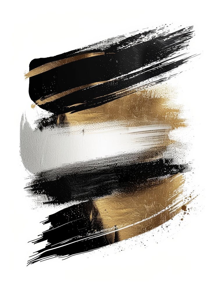 Gold And Black Brush Strokes 26
