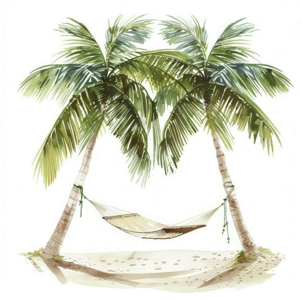 Palm Trees And Hammock