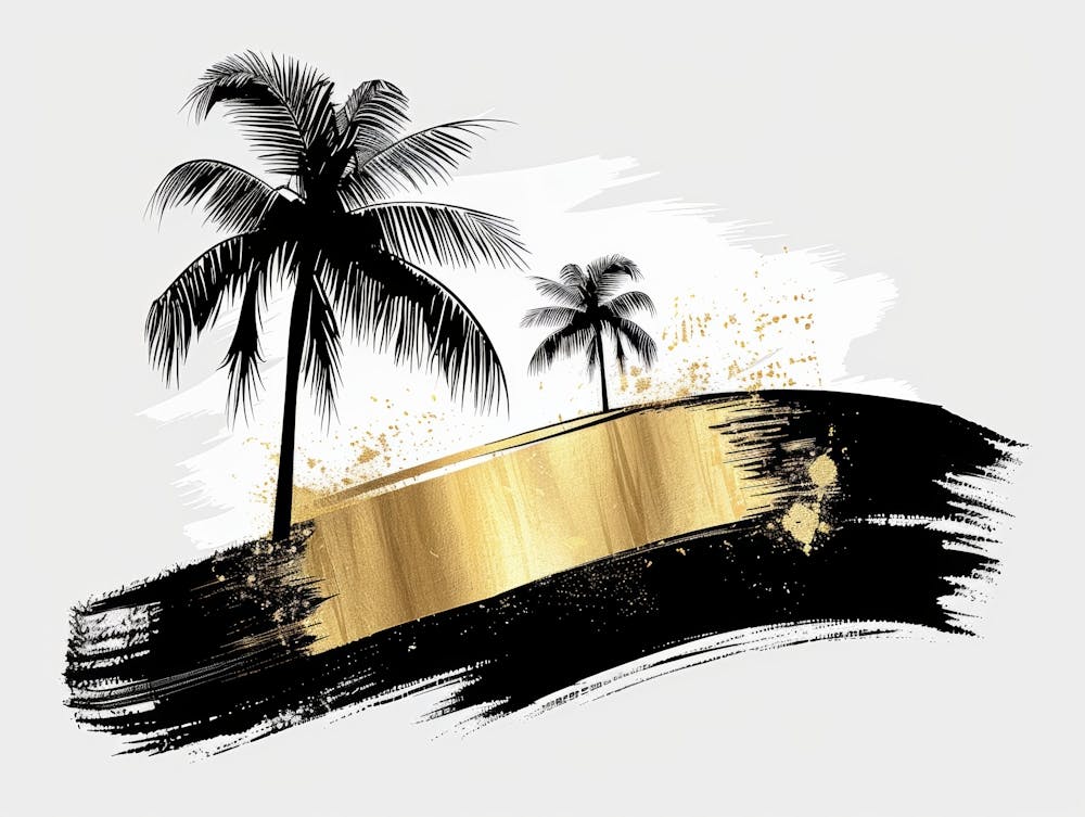 Gold Palm Trees 4