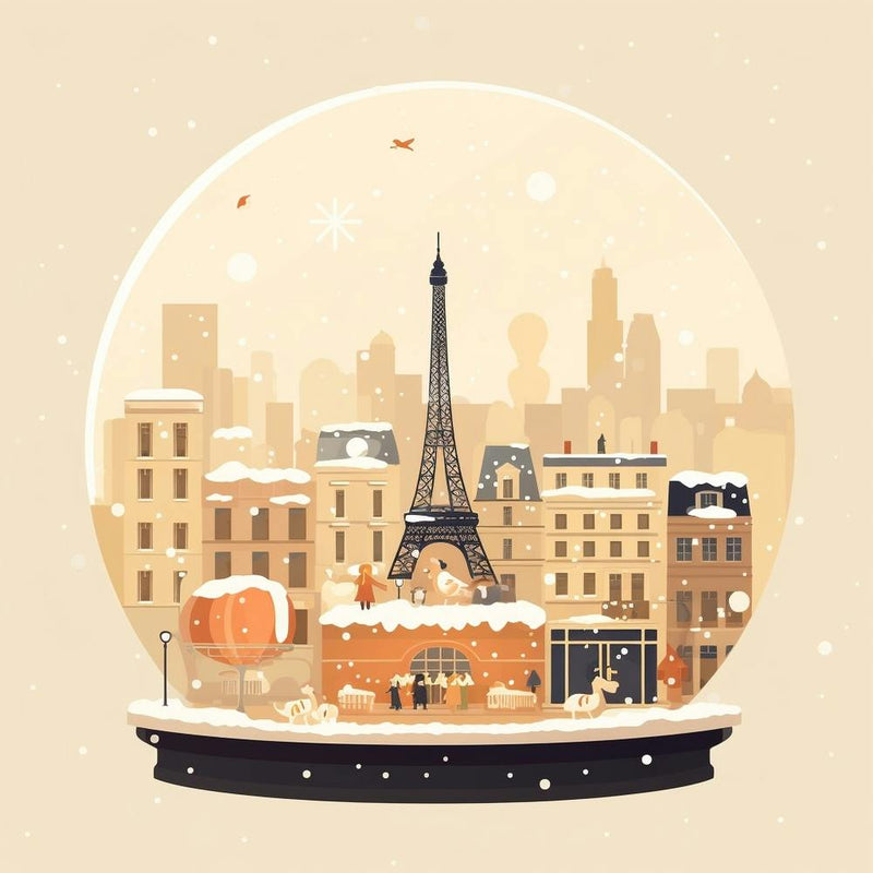Paris France 3 Snowglobe