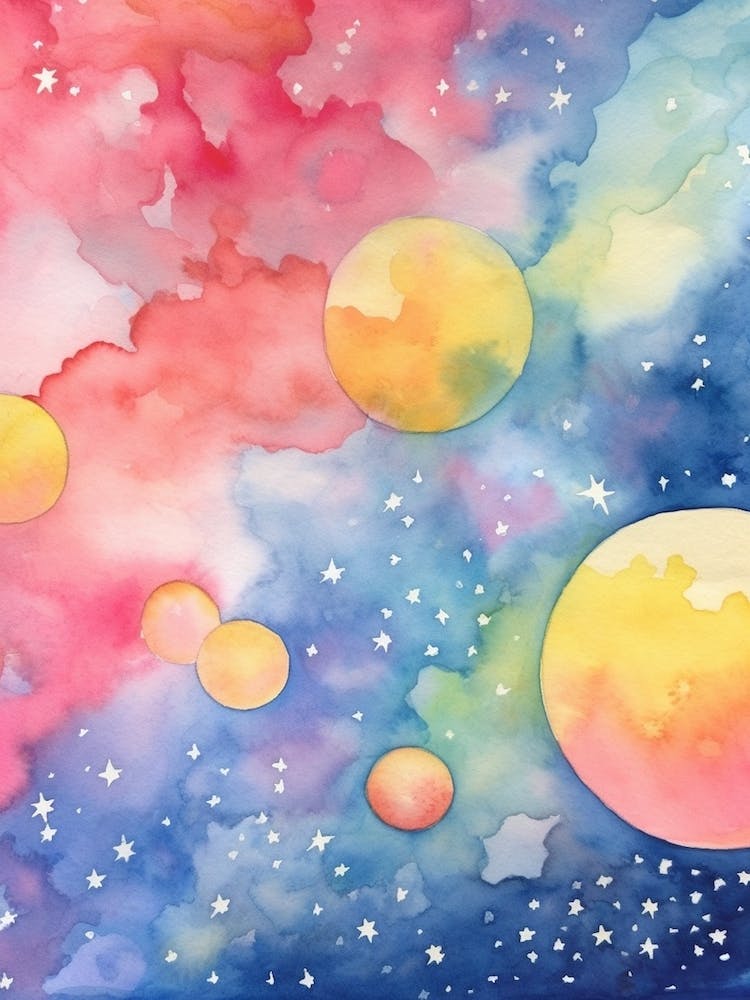 Watercolour Space Celestial 8
