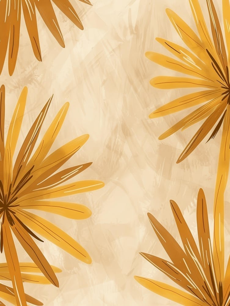 Golden Palm Leaves Background