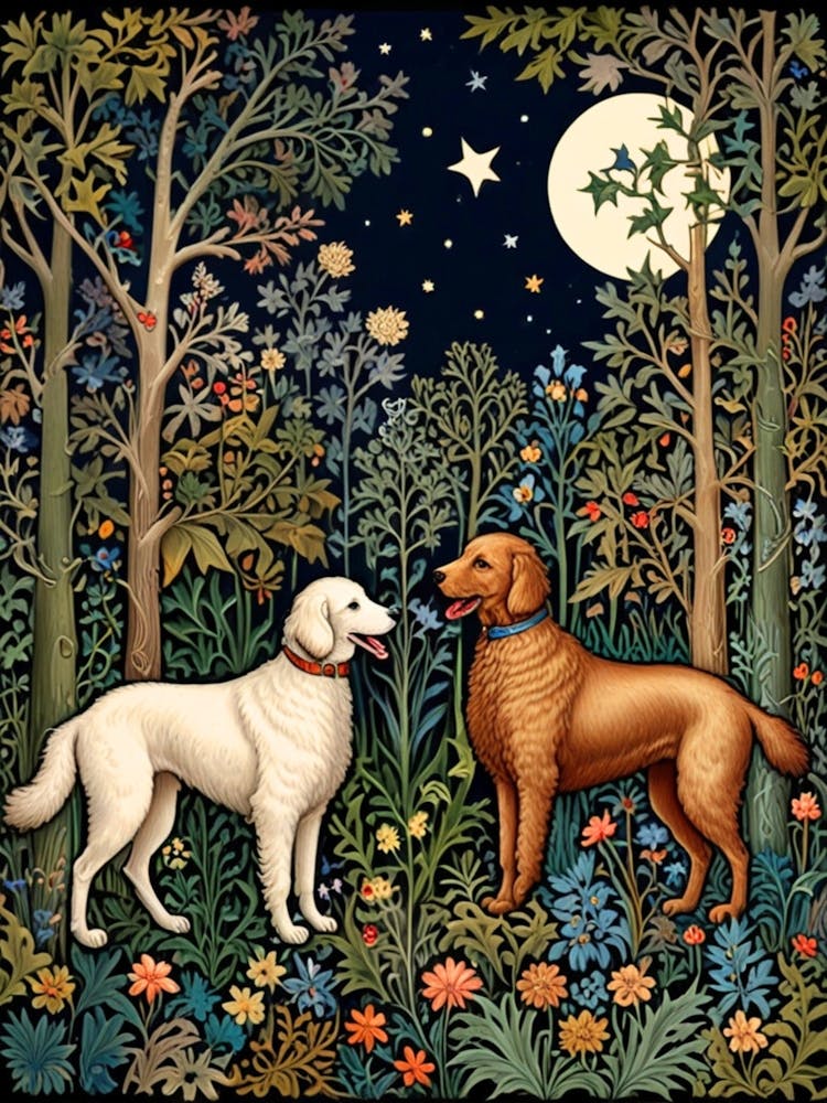 William Morris Dogs In The Woods