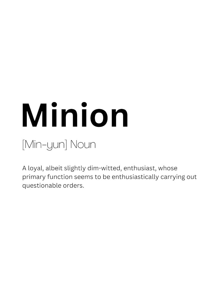 Minion Definition Meaning 1