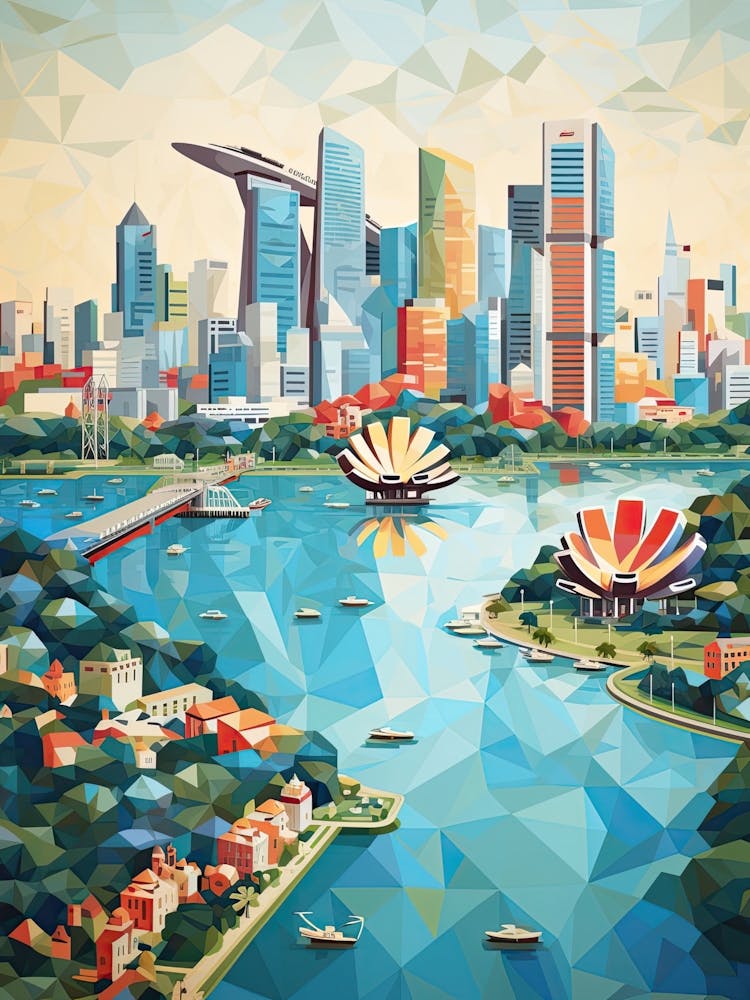 Singapore, Geometrische Illustration 2