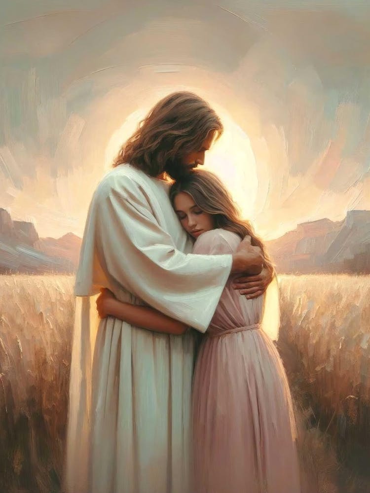 A Rising Sun, Christian Art For Women, Jesus And Girl Art, Jesus Wall Art, Lds Art, Bible Sketches, Christian Posters, Picture Of Jesus Art