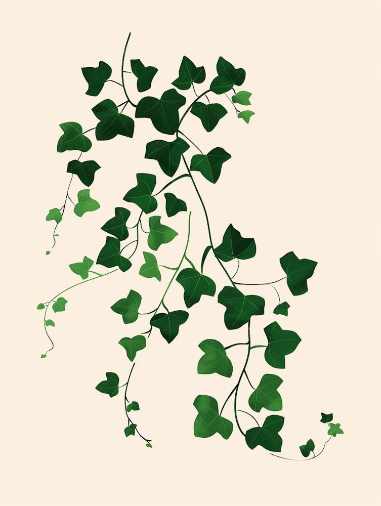 Ivy Plant Minimalist Illustration 7