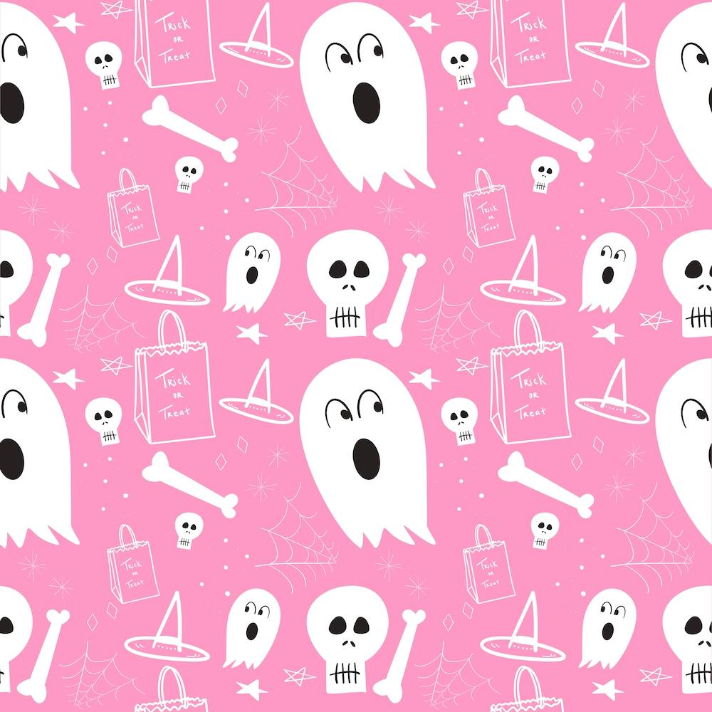 Ghosts On A Pink Background