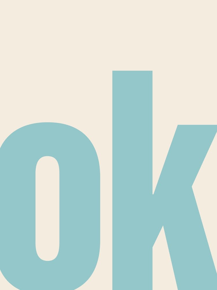 Ok Typography - Blue
