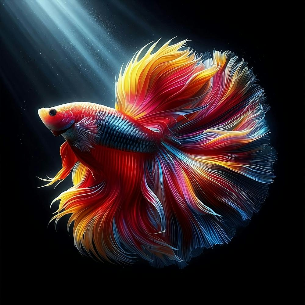 Red Siamese Fighting Fish