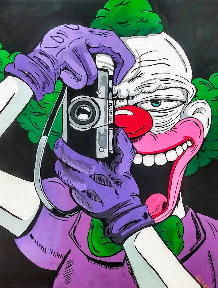 Clown Avec Une Caméra