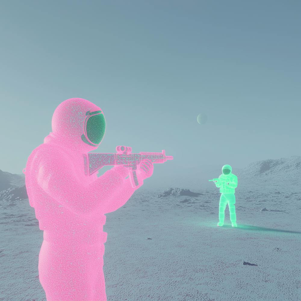 Aliens de l'espace roses