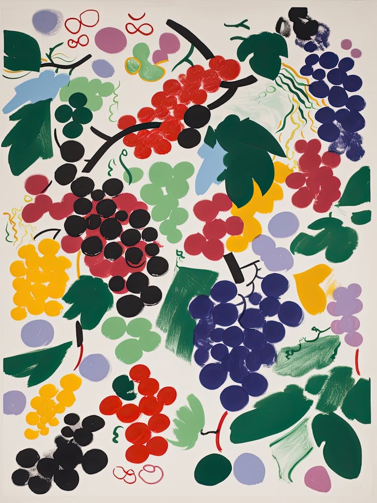 Grapes Fruit Drawing 2