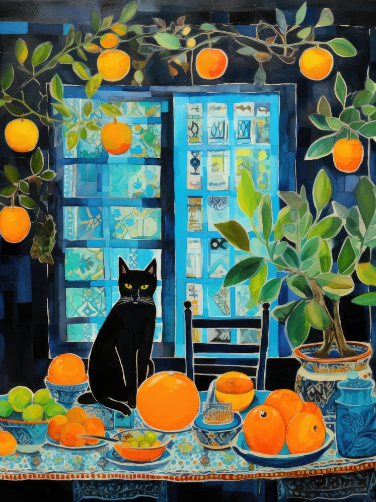 Oranges And Cat