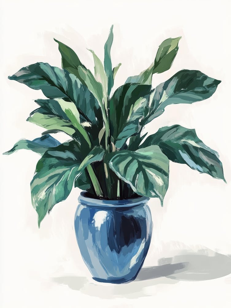 Fern In A Blue Pot