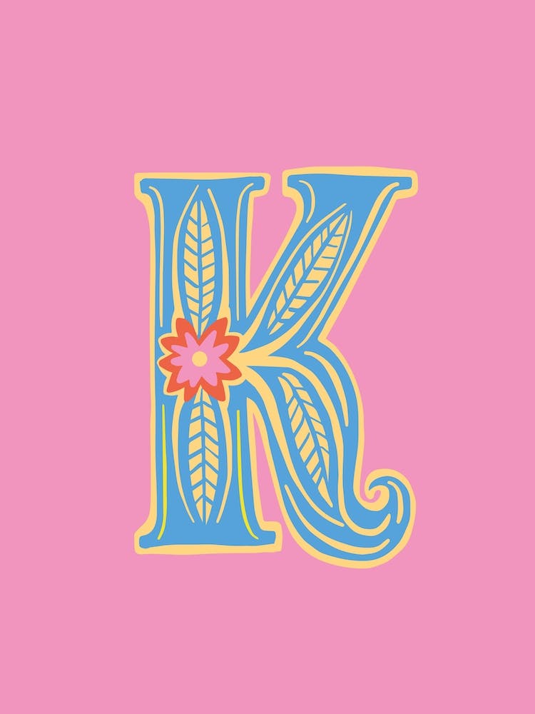 Letter K Typographic