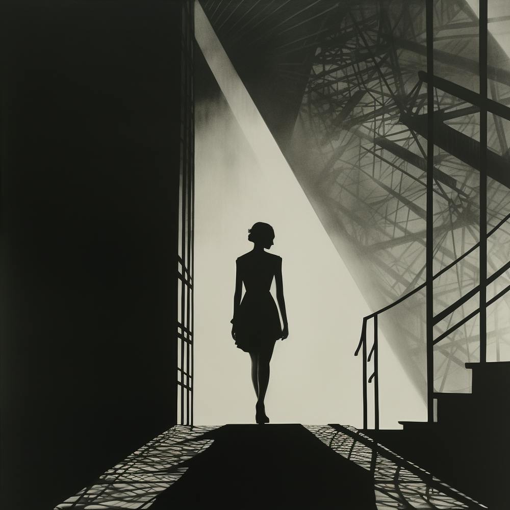 Woman In Black And White 1