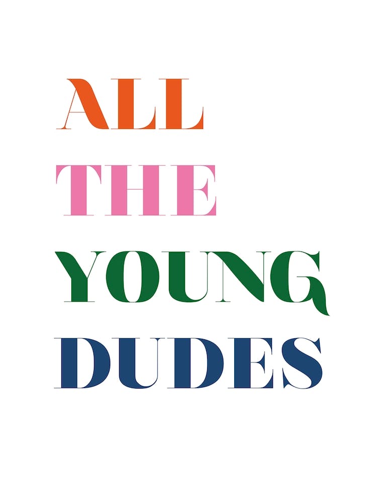 All The Young Dudes David Bowie Inspired Retro