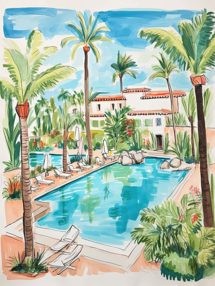 The Phoenician   Scottsdale, Arizona   Resort Storybook Illustration 4