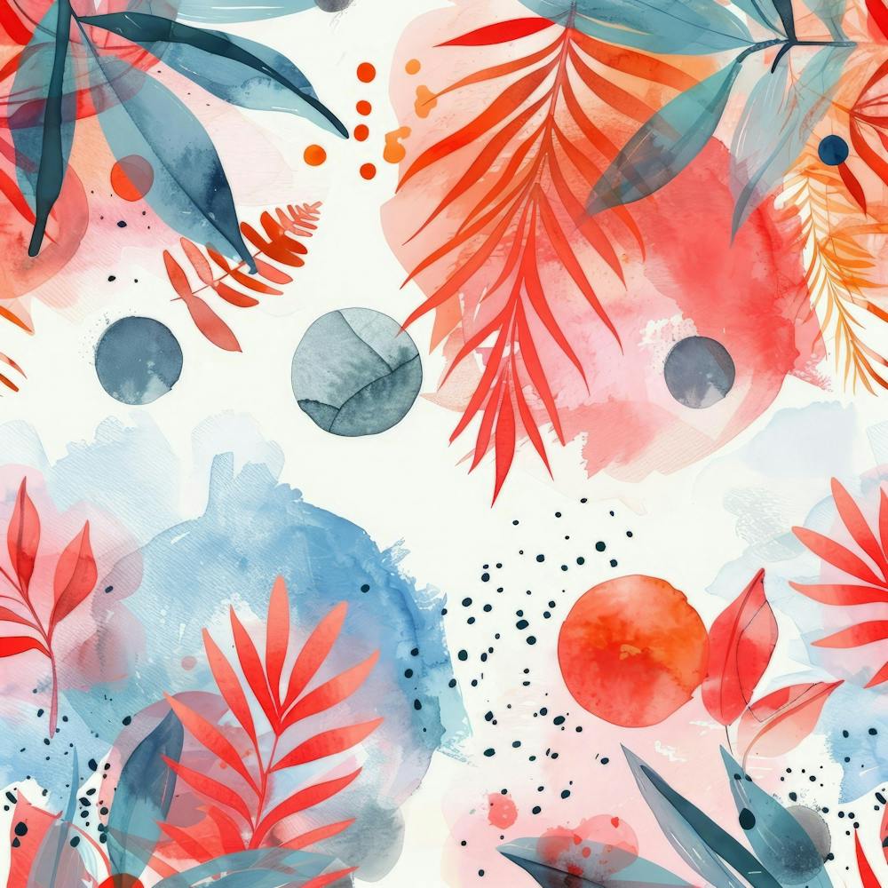 Watercolor Tropical Pattern 1