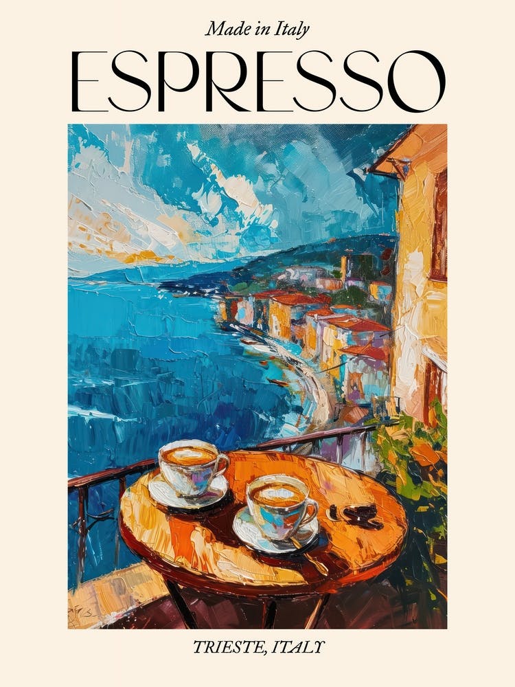 Trieste Espresso Made In Italy 2 Poster
