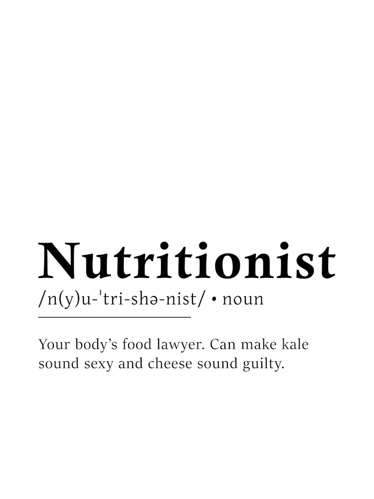 Nutritionist Definition Poster - Dictionary