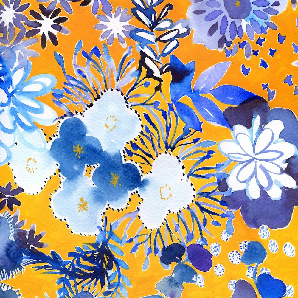 Blue And Yellow Flowers