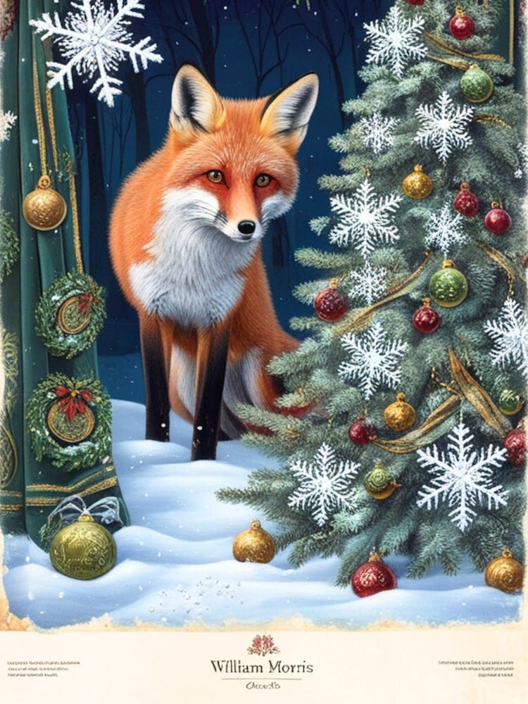 William Morris Christmas Fox 18