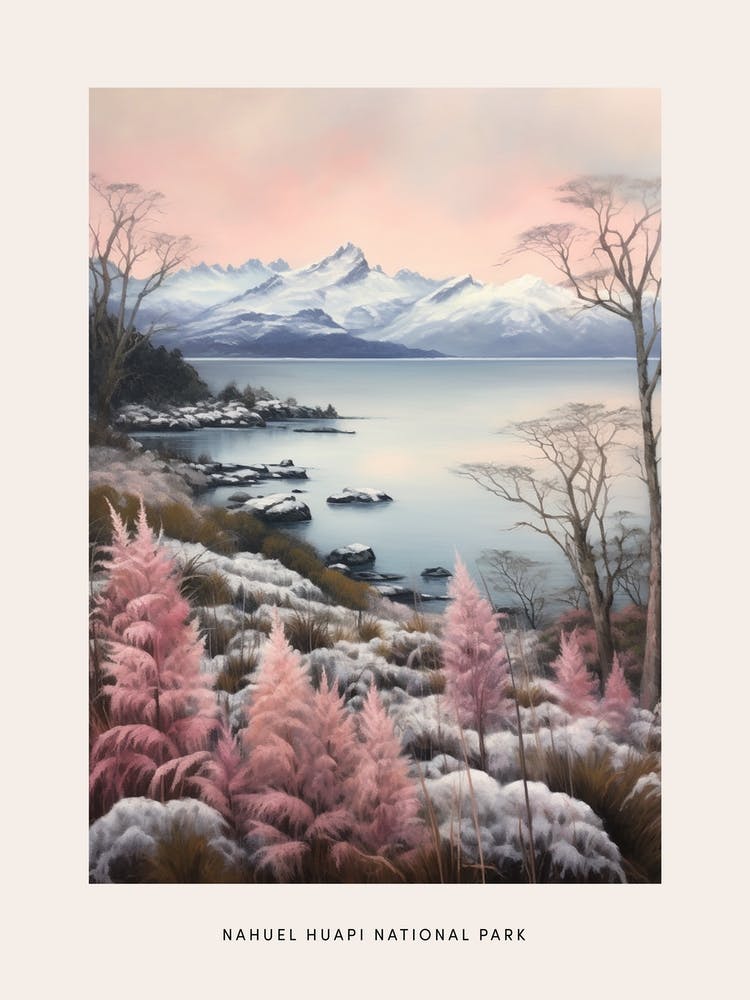 Dreamy Winter National Park Poster  Nahuel Huapi National Park Argentina 2