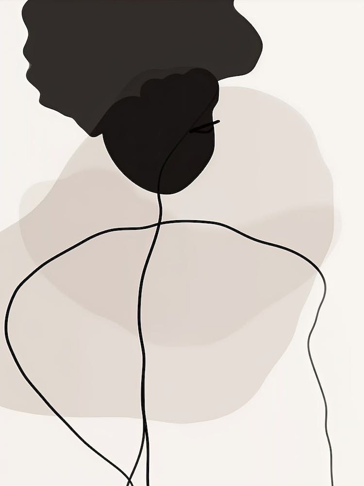 Woman Silhouette Line Art Abstract 8