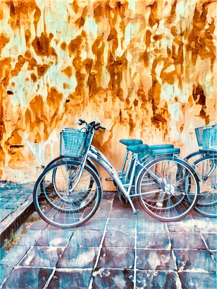 Bicycles Against A Wall