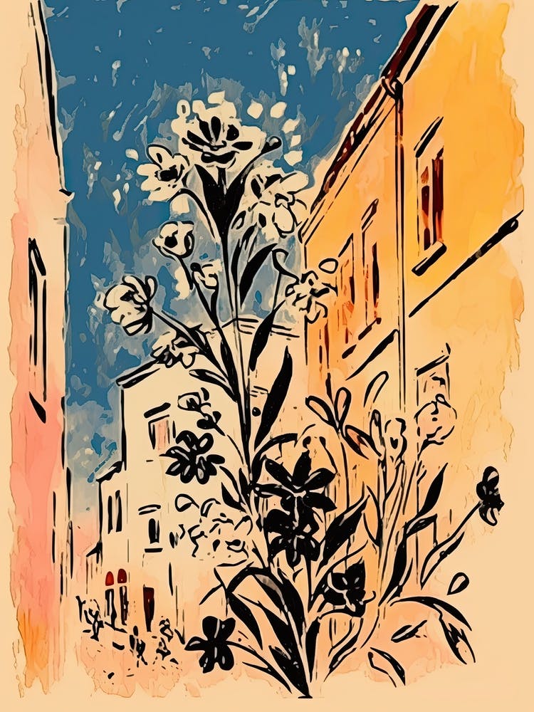 Lisbon, Flower Collage 0