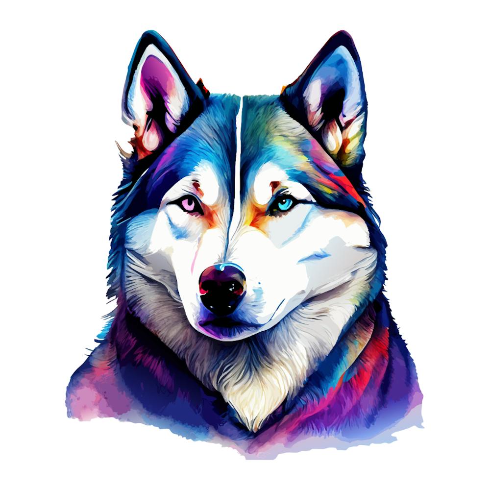 Siberian Husky Animal Wall Art