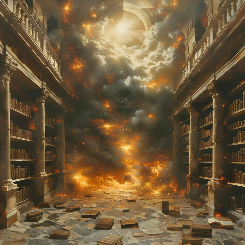 Library In Flames, Impressionism and Realism