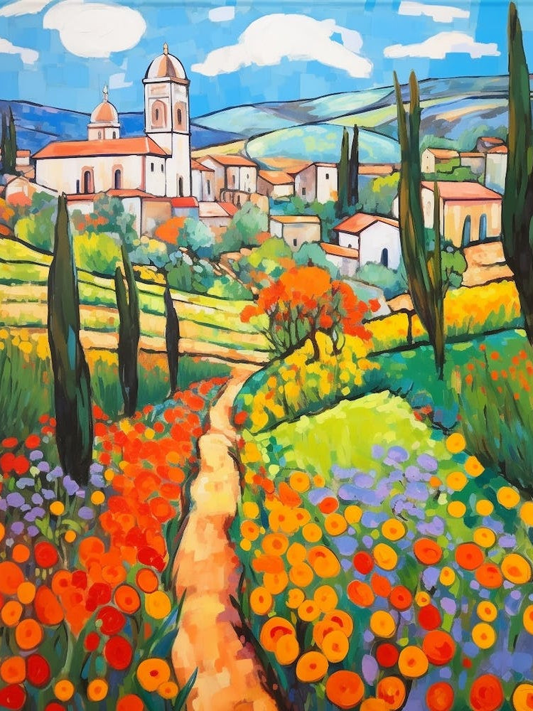 Pienza Italy 1 Fauvist Painting