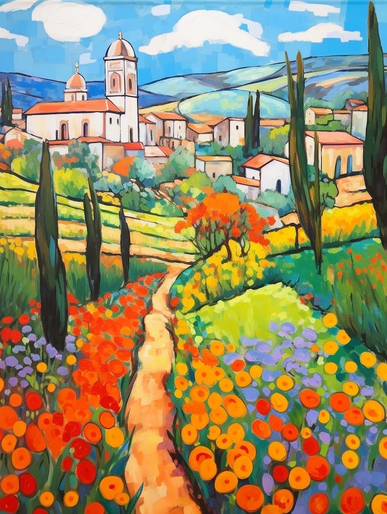 Pienza Italy 1 Fauvist Painting