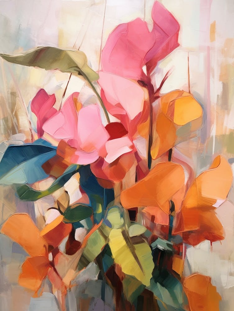 Fall Flower Painting Cyclamen 1