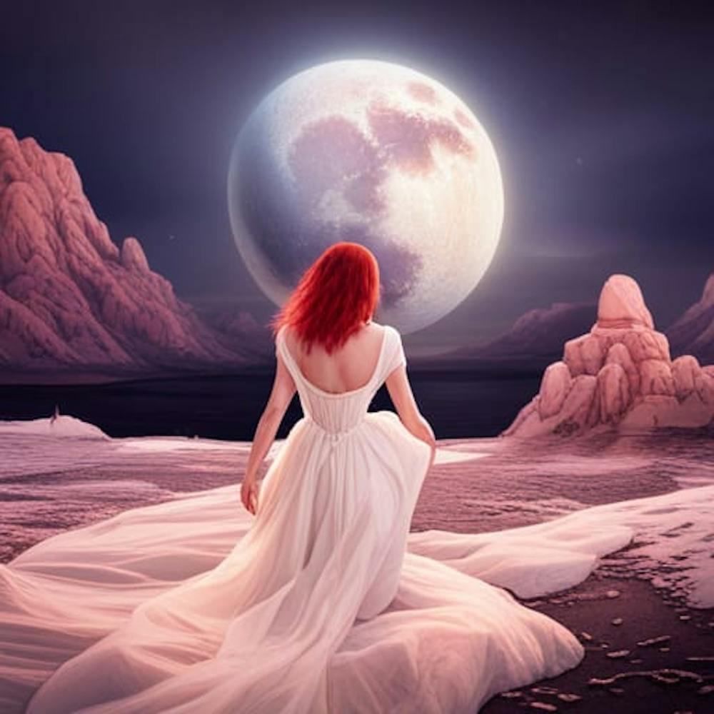 Fiery Reflections: An intimate Gaze at Luna