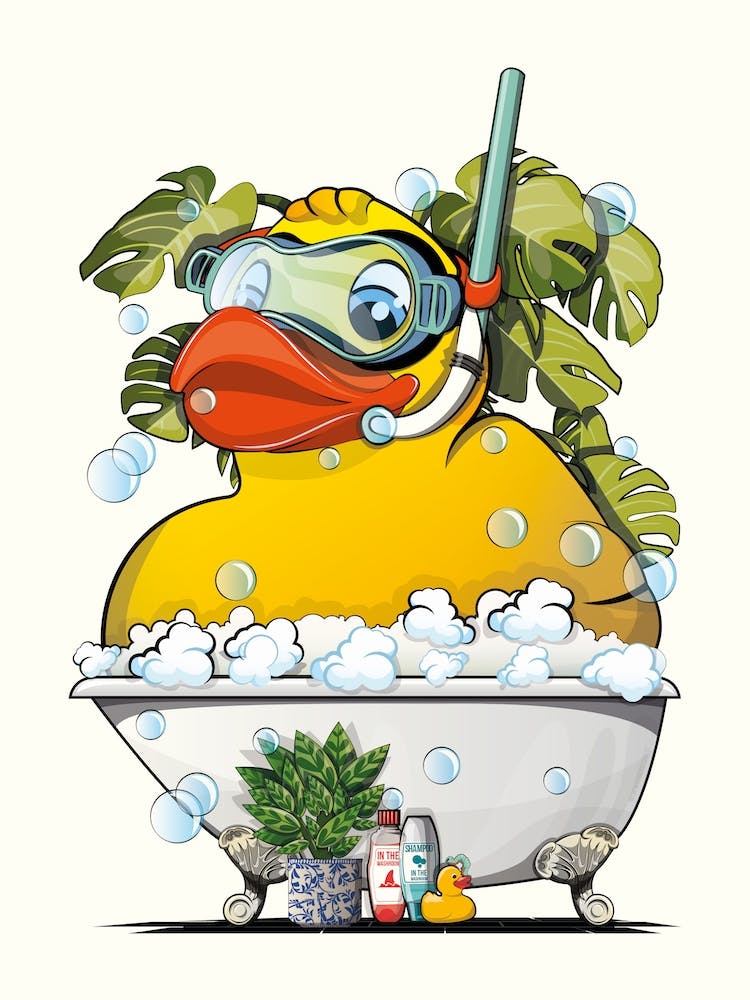 Rubber Duck In Bubble Bath