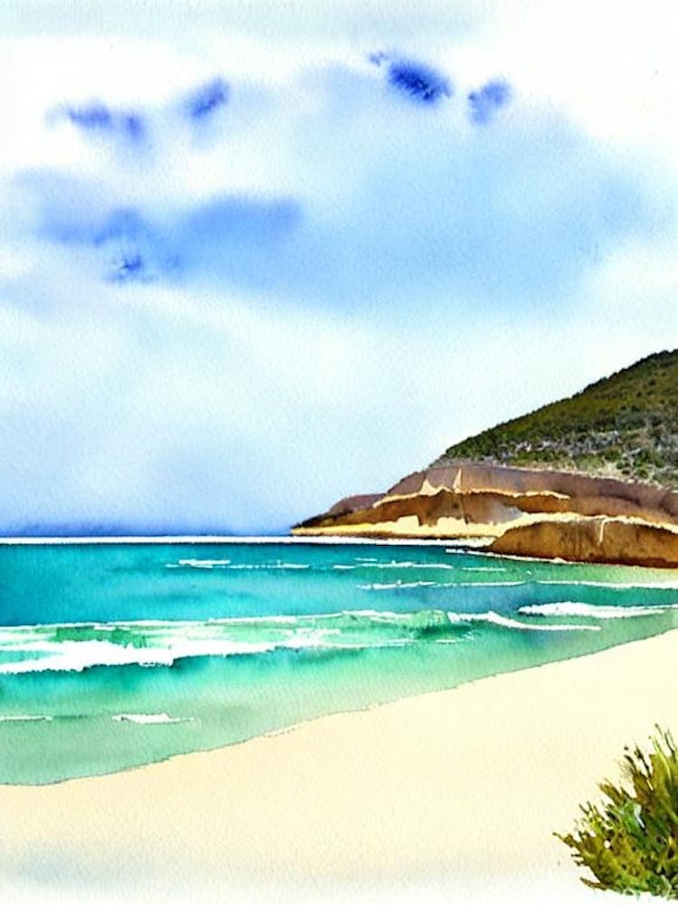 Esperance Beach, Australia Watercolour