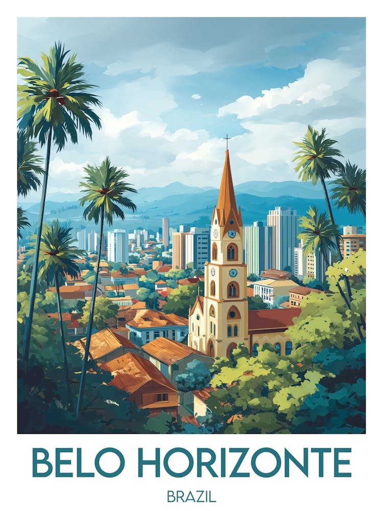 Affiche de voyage Belo Horizonte
