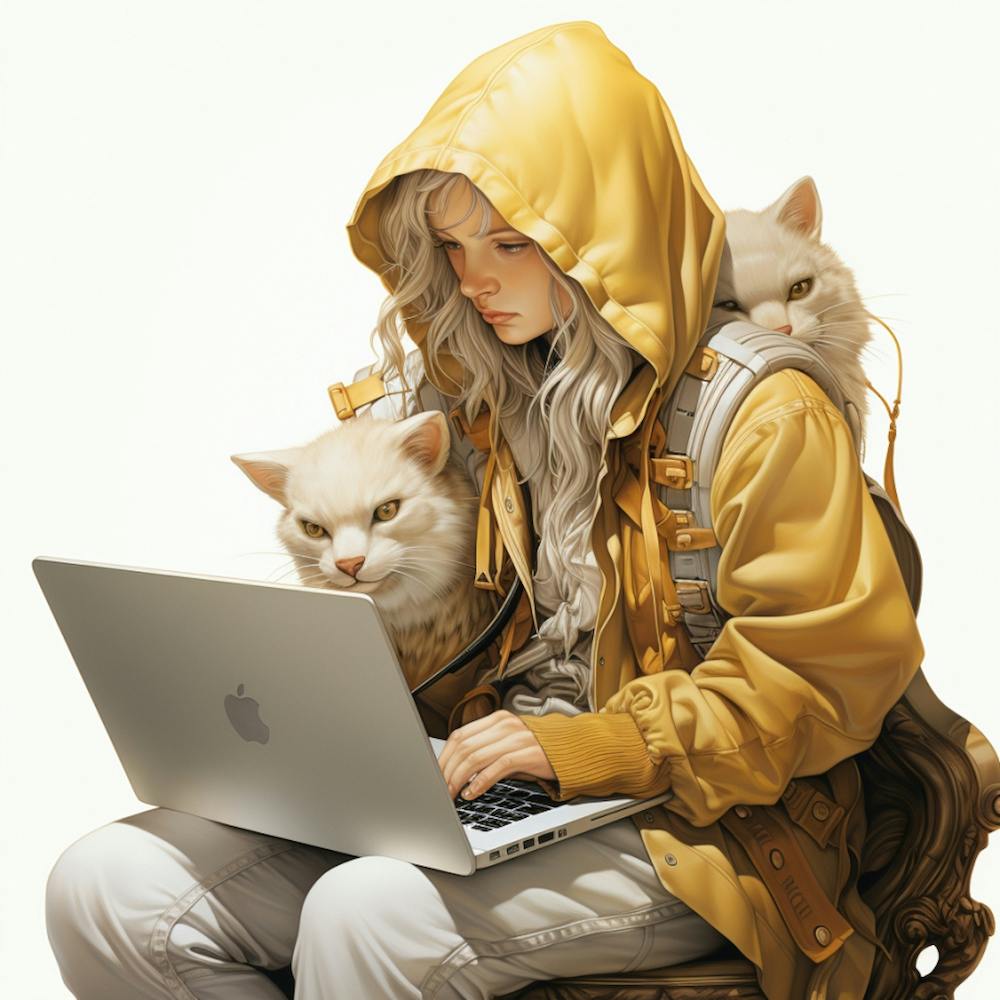 Girl With Cats