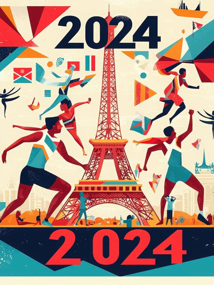 Aihrgdesign A Vibrant Poster Celebrating The 2024 Paris Summe 83be16d8 F3b8 456a B726 Ba6bb0163773 2