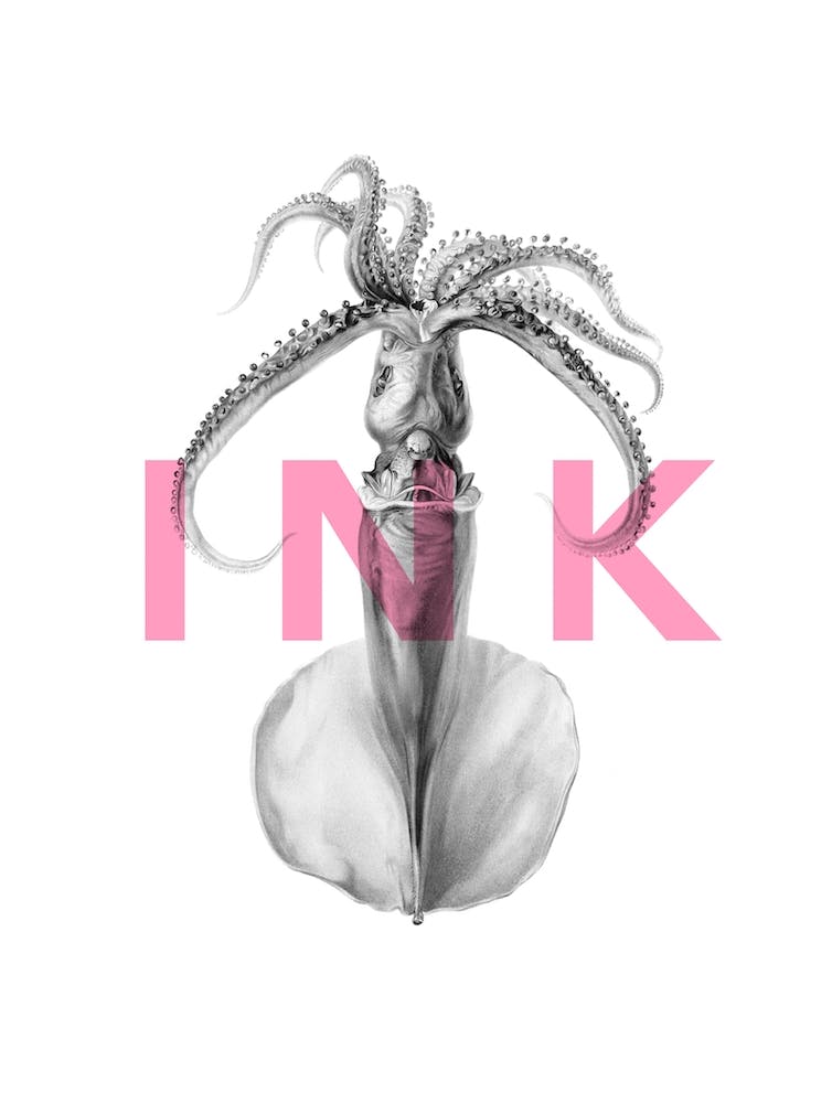 Squid ink typography